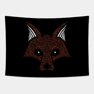Fox At Night Tapestry