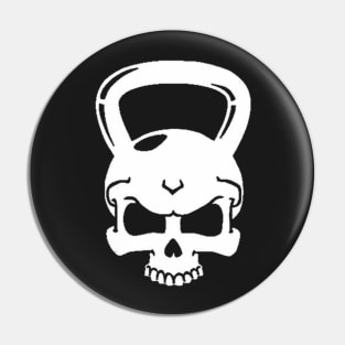 Kettlebell Skull White Pin