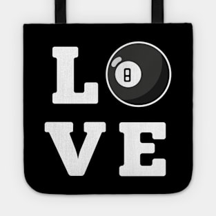 Love Billiard ball 8 White Tote