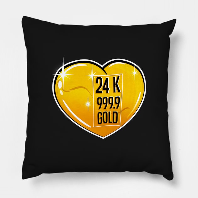 Heart of Gold Pillow by btoonz