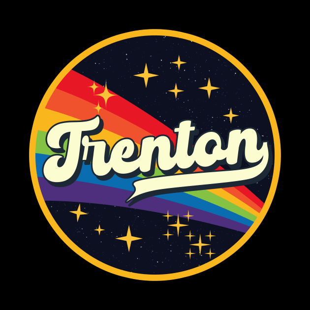 Trenton // Rainbow In Space Vintage Style by LMW Art