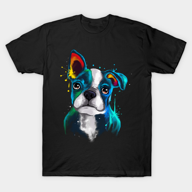 Discover Cool Watercolor Boston Terrier Gift Boston Terrier Design - Dog Lover - T-Shirt