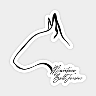 Proud Miniature Bull Terrier profile dog lover gift Magnet