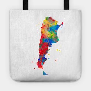 Argentina Watercolor Map Painting Tote