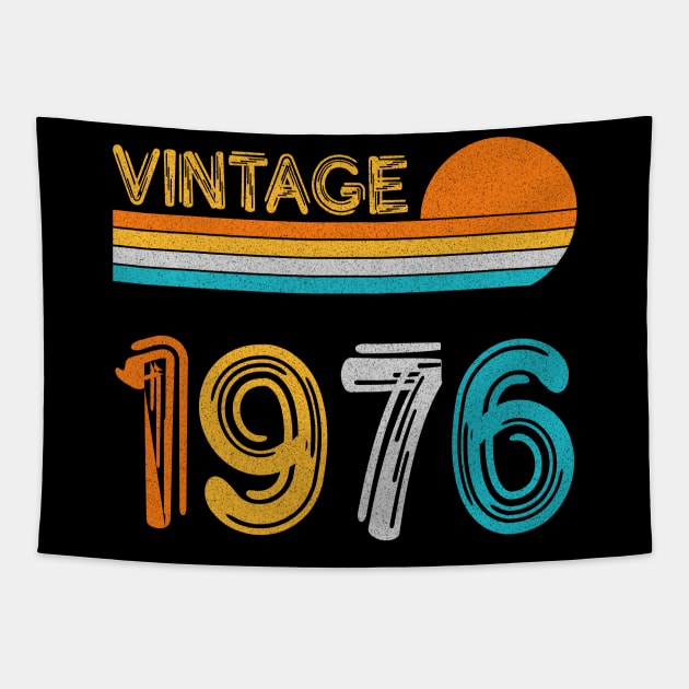 Vintage 1976 Happy 47th Birthday Retro Tapestry by myreed