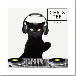 Funny Cute DJ Cat Metal Print for Sale by Nextlevellife