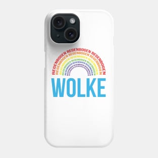 Regenbogen Wolke Schrift - Ranibow cloud print Phone Case