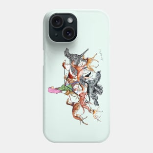 NEW!!!   Walking the Sighthounds. 4  PINK HAIR! Phone Case