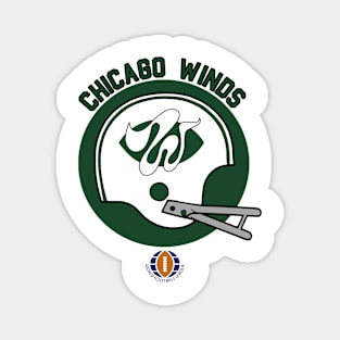 Chicago Winds (World Football League) 1975 Green Background Magnet