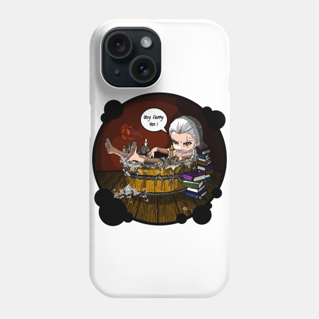 Geralt in Hot Tub (TW3) Phone Case by KnavishApparel