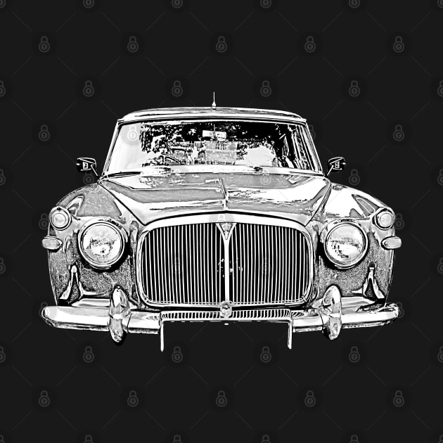 Rover P5 1960s classic car monochrome by soitwouldseem