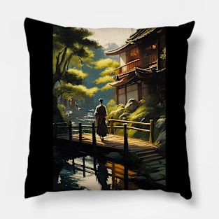 Japanese village Pillow