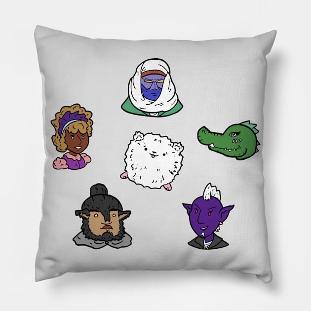 RPG Pals Club:In Too Waterdeep Pillow by Adaser