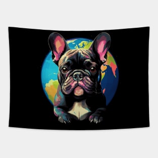 French Bulldog Earth Day Tapestry