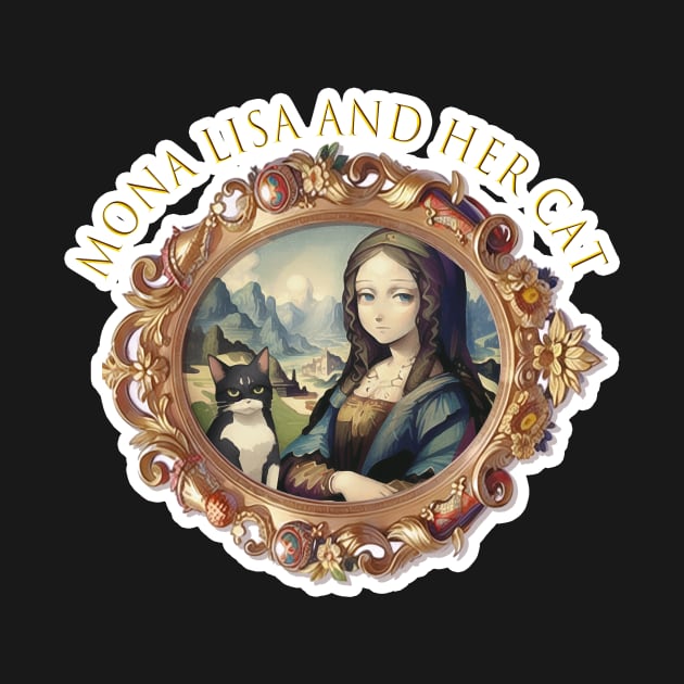 Mona Lisa and her cat by LycheeDesign