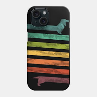 Geometry Vintage Origami Colorful Dachshund Phone Case