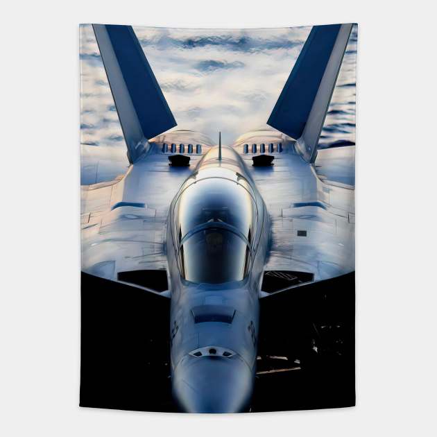 F18 Hornet NAVY Tapestry by Aircraft.Lover