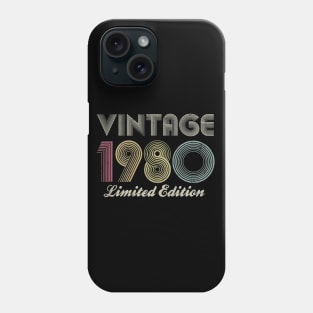 40th Birthday Gift 1980 Vintage Limited Edition 40 Years Old Phone Case