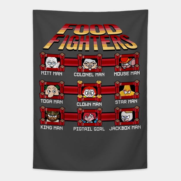 Food Fighters Tapestry by TGprophetdesigns