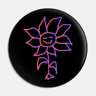 Smiling Sunflower Pin