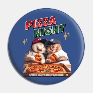 Cats Pizza Night Pin