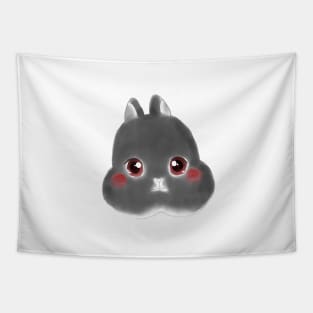 Sean Head | Netherland Dwarf Black Otter Rabbit Tapestry