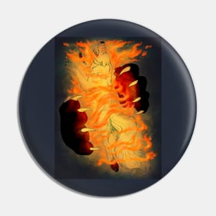 Between Flames and Claws Pin