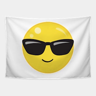 Smiling Face Wearing Sunglasses Tapestry