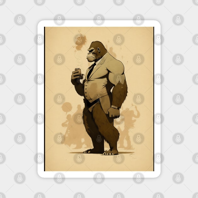 Gorilla In A Suit Magnet by Walter WhatsHisFace