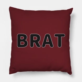 Brat Text Design Pillow