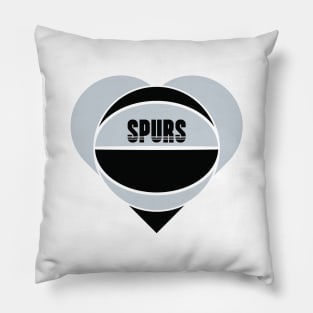 Heart Shaped San Antonio Spurs Basketball Pillow