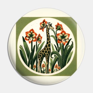 Retro Giraffe Pin