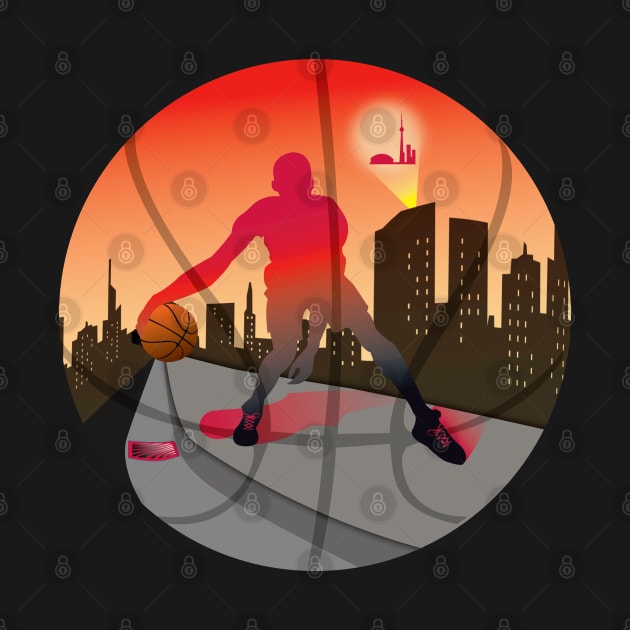 Basketball Street Baller Red and Black Colors by Fairview Design