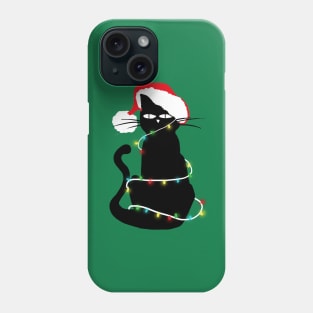 Christmas Lights Cat Phone Case