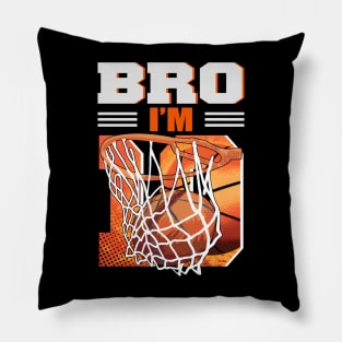 10th Birthday Boy Bro I'm 10 Year Old Basketball Pillow