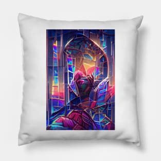 Stained Glass Abstraction Pillow