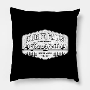 Deerfest Bright Falls Crest Pillow