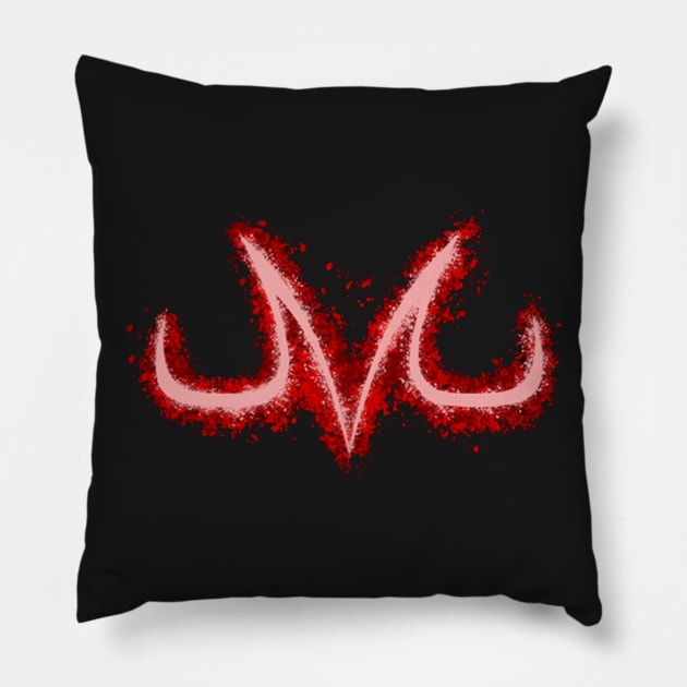 majin splatter Pillow by haniskikia23