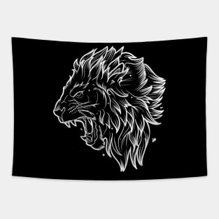 Fierce Lion Tattoo Tapestry