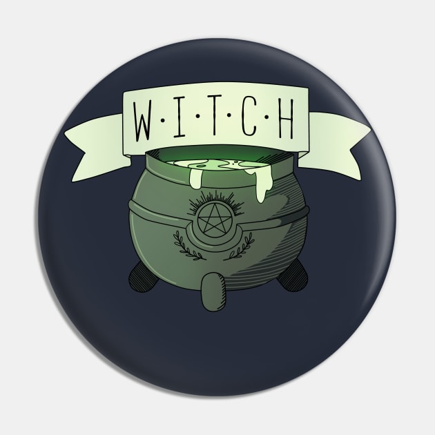 Witch Tools - Cauldron Pin by AstralArts