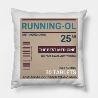 Running anti aging drug joke Pillow