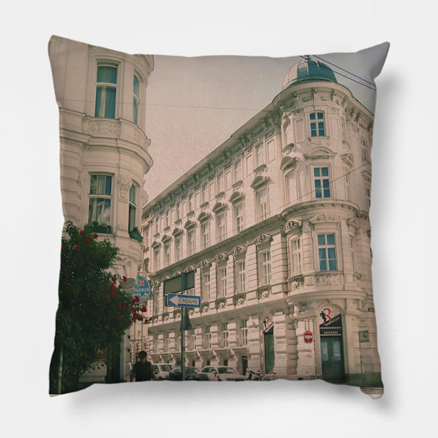 Beautiful Vintage Photography from Vienna Austria Europe Streets of Vienna Discover new places Travel the world Pillow by BoogieCreates