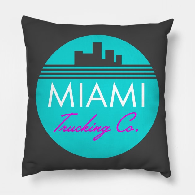 miami trucking company Pillow by brianhappel1
