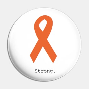 Orange Ribbon. Strong. Pin