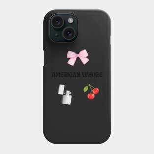 American Whore Song Print Sticker Pack Phone Case