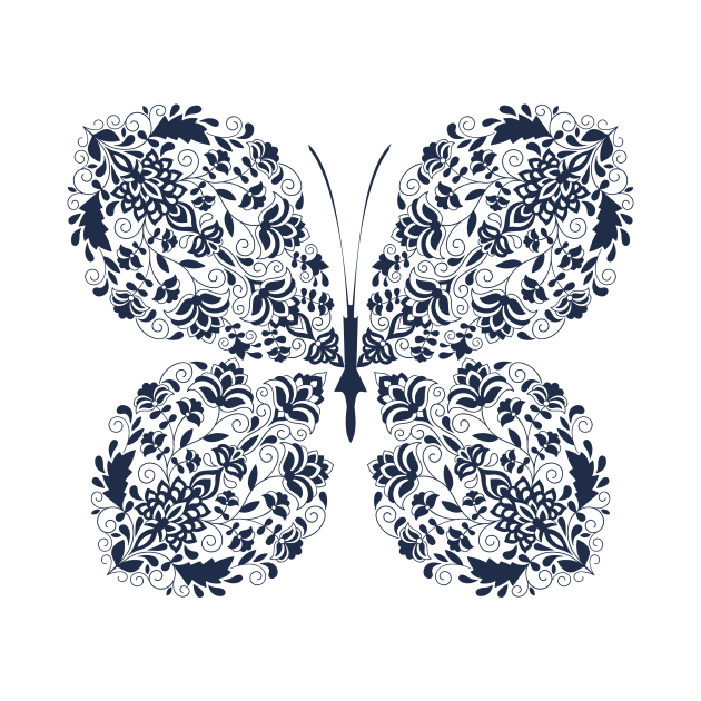 Paisley Blue Butterfly by 4U2NV-LDN