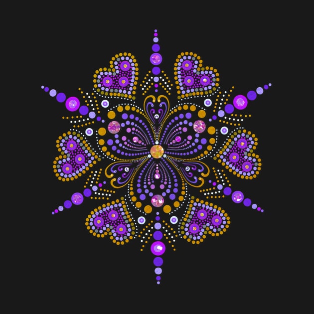 Purple Love Mandala by Jane Izzy Designs