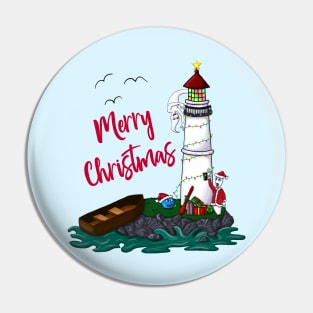 Bowling Lighthouse Christmas Pin