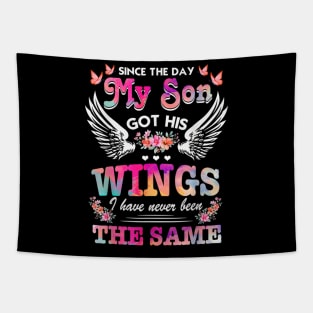 Since day my sons got his wings funny saying Tapestry