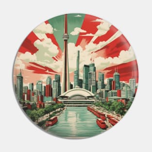 Toronto Canada Vintage Poster Tourism 3 Pin